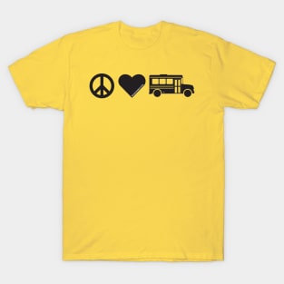 Peace Love Schoolie Bus T-Shirt